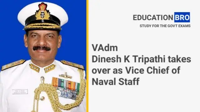 VAdm Dinesh K Tripathi takes over as Vice Chief of Naval Staff