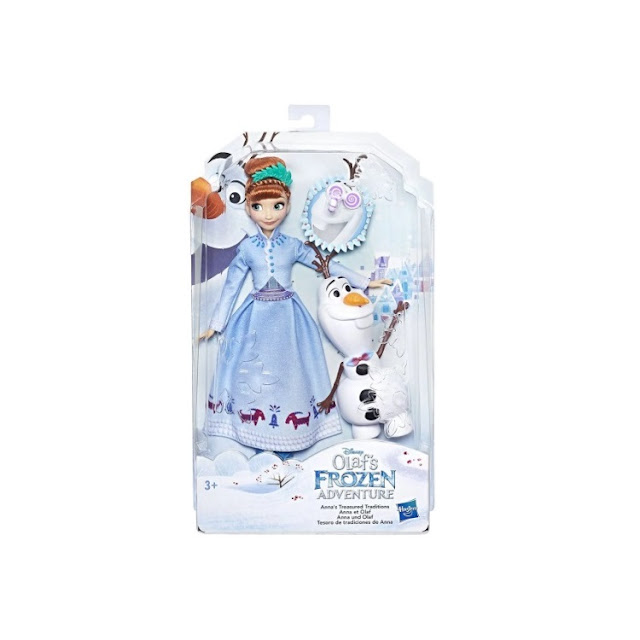 Poupées Disney La Reine des Neiges, joyeuses fêtes avec Olaf : Anna et Olaf, en boite.