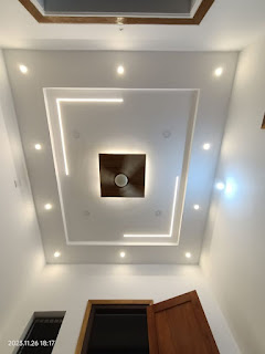 Profile light fan rop light design for bedroom false ceiling