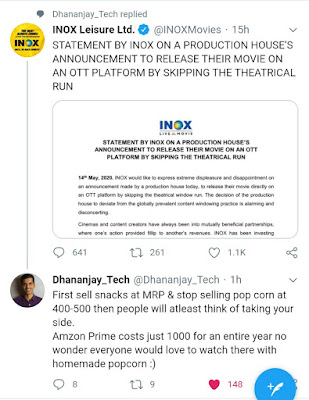 Producers receive flak from INOX cinemas.