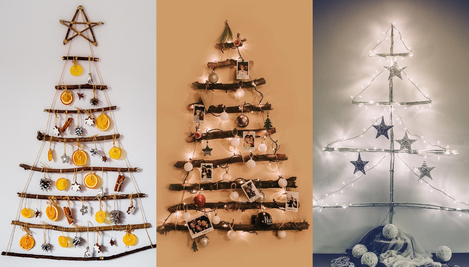 5 increíbles formas de hacer un árbol de Navidad en la pared