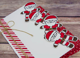 Tumbling Santa Card Made Using Cookie Cutter Christmas from Stampin' Up! UK - buy yours here