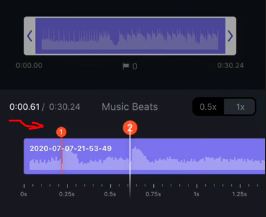 beri tanda pada beat naik