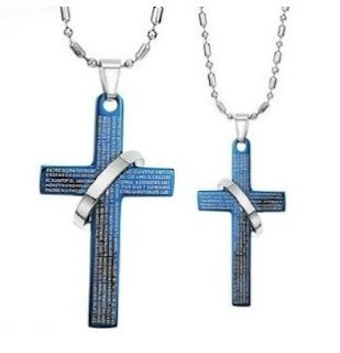 His or Hers Matching Set Titanium Couple Pendant Necklace Korean Love Style in a Gift Box -NK317