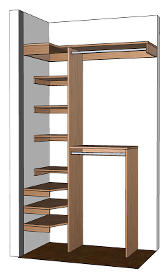 wood closet organizer plans