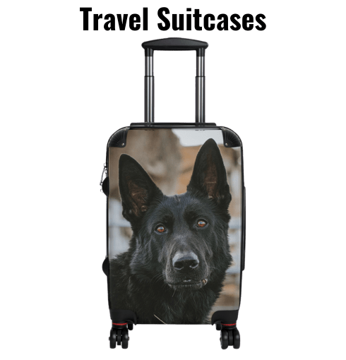 Personalized German Shepherd Travel Suitcases