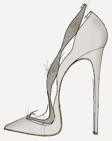 Alexandre Birman Sketch of Cinderella Glass Slipper