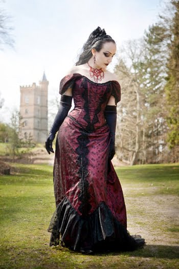 This alternative wedding gown below is Gothic Victorian Formal Dresses with