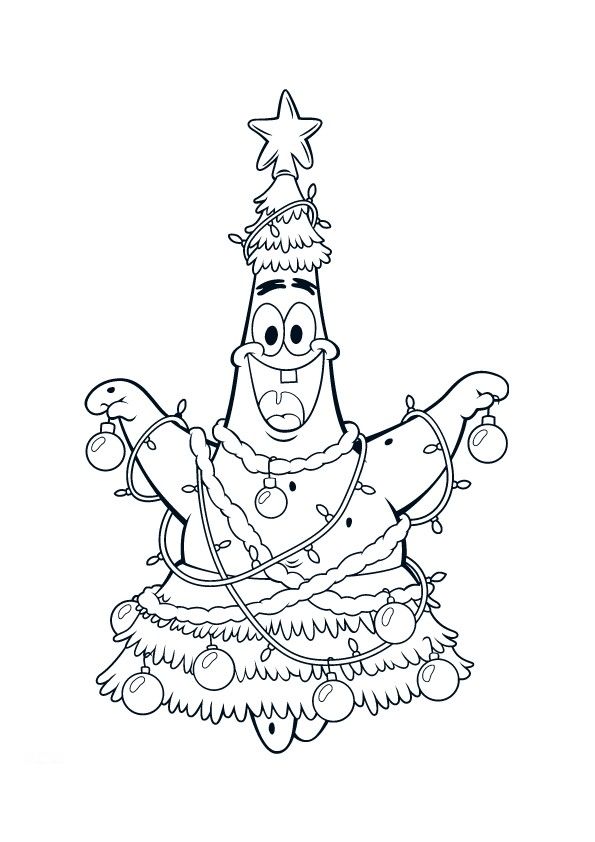 spongebob christmas coloring pages