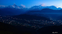 Mountains view before sunrise from sarangkot