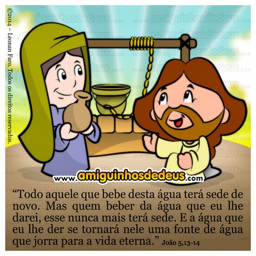 Jesus e a samaritana desenho