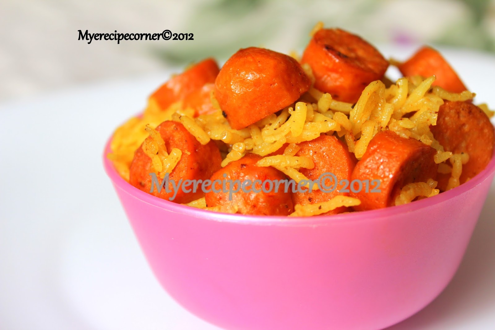Mye's Kitchen: Chicken Sausage Indian Recipes - Masala Rice