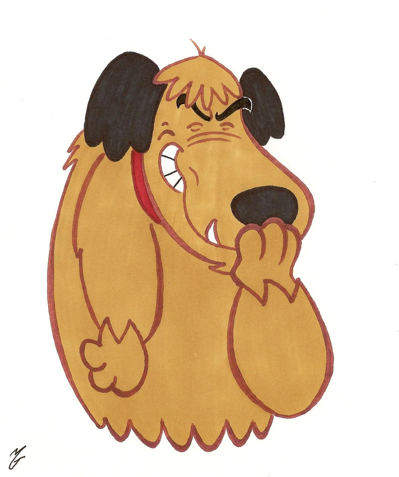 my first experiments with this method I used an old sketch of Muttley ...