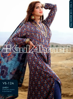 Gul Ahmed Linen Collection for Winter 2013