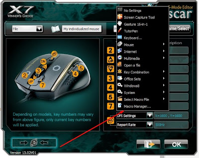 cara setting mouse macro x7 p90