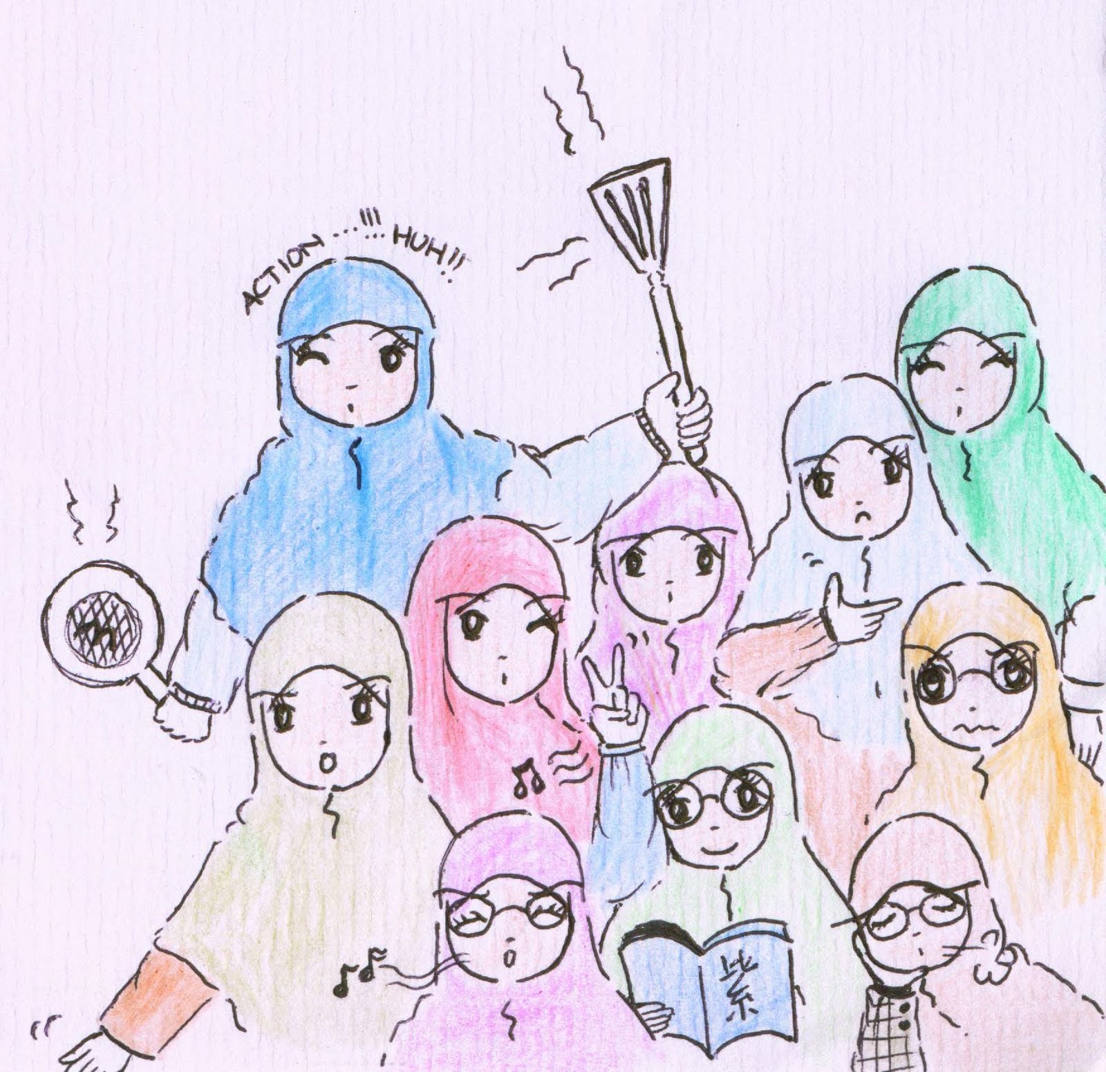 Kartun Muslimah Persahabatan Gambar Kartun