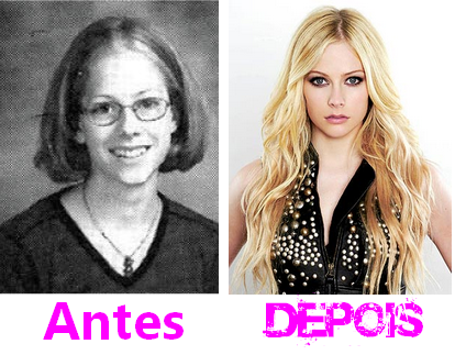 A Avril Lavigne na 1 FOTO era uma adolescente claro mas o DEPOIS n o se