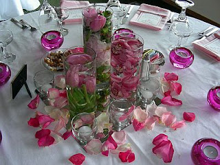 Centros de Mesa Románticos Rosados