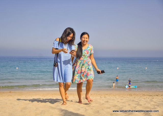 Joy and Lady in Fujairah Rotana Resort