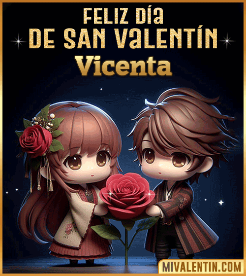 Imagen Gif feliz día de San Valentin Vicenta