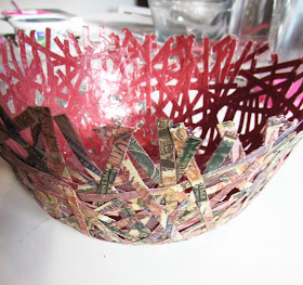 DIY Paper Bowl, Paper Bowl, Handcrafted Bowl, Mod Podge, Paper Crafts, Easy Paper Project