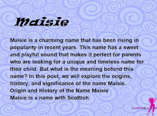 meaning of the name "Maisie"