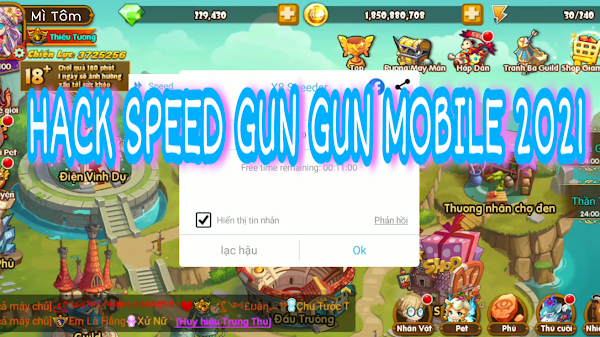 HACK SPEED GAME GUN GUN MOBILE LẤY TOP 1 ROBOT