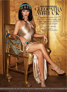Kim Kardashian Channels Cleopatra for Harpers Bazaar Cover