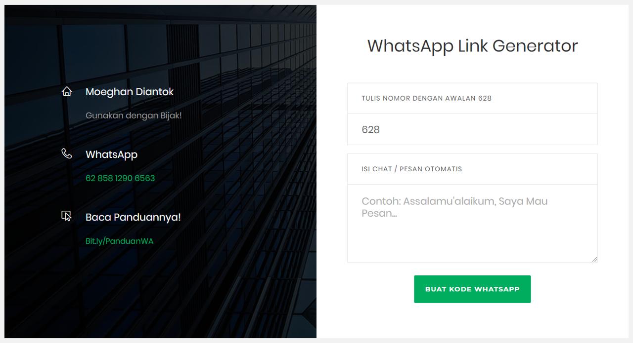 Whatsapp Link Link Generator