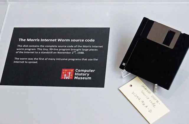 Morris Worm Floppy Disk Image in Museum of California. Morris Worm Floppy Disk Image in Museum of California.