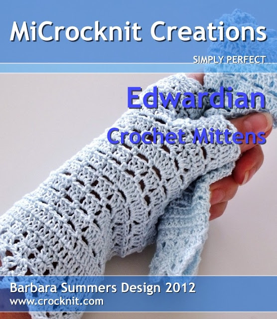 crochet patterns, how to crochet, mittens, lace, fingerless, edwardian,