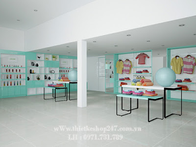 Thiết kế shop quần áo thời trang đẹp, xinh.