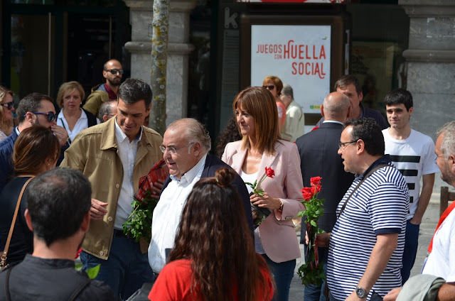 Pedro Sánchez en Barakaldo la campaña electoral de las elecciones al Parlamento Vasco de 2016