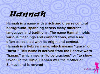 meaning of the name "Hannah"