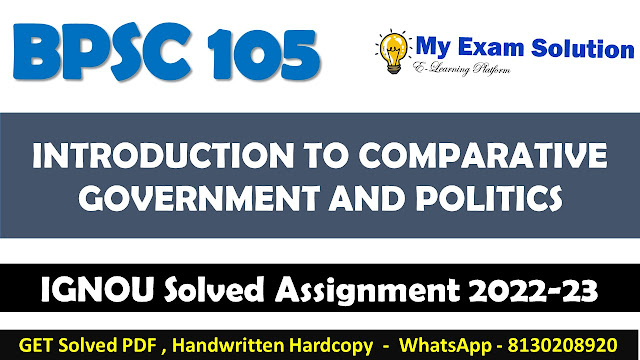 BPSC 105 Solved Assignment 2022-23