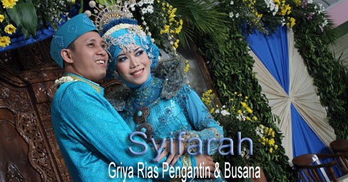 Rias Pengantin Muslim tradisional nuansa wedding biru tosca