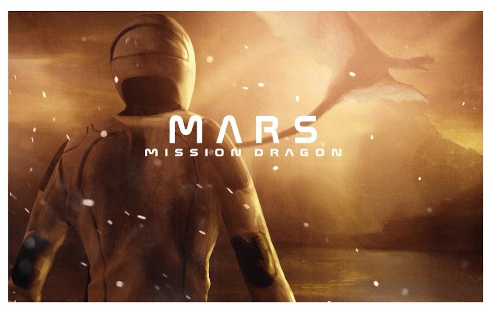Poster of SpaceX's Starman "Mars. Mission Dragon"