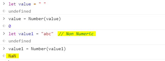 Type conversion in JavaScript