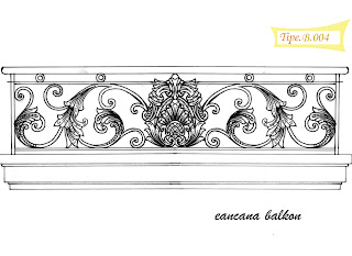 Desain, Balkon, Design, Balcony, Besi, Tempa, Klasik