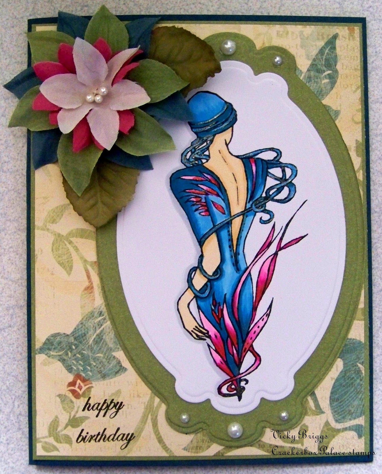 Crackerbox Palace rubber stamp Blog: Happy Birthday Lady