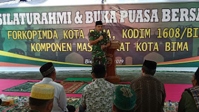 Kodim 1608 Bima Gelar Buka Bersama dan Santuni Anak Yatim