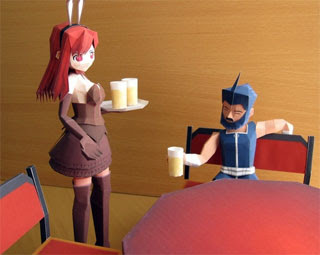 Bunny Beer Maiden Papercraft