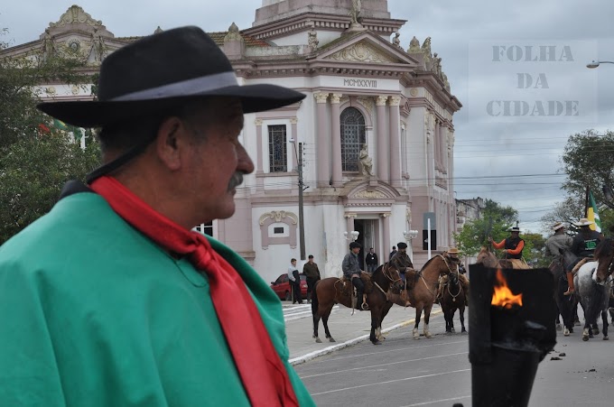 Chegada da chama crioula