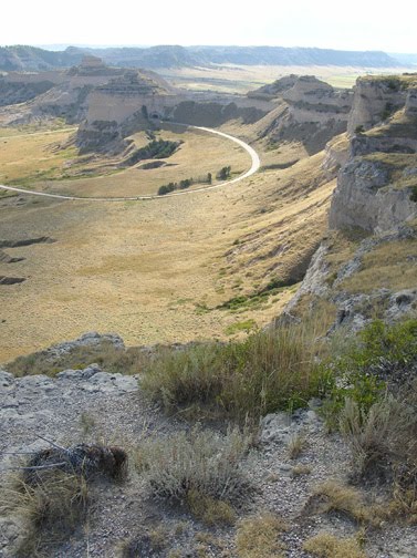 This is a view of Scott's Bluff Nebraska where Clara's wagon train would 