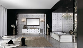 luxury bathroom modern design black color