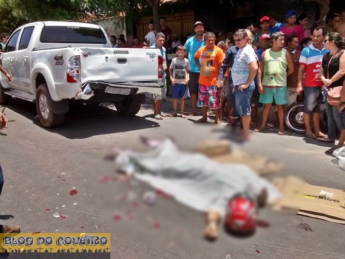 Motociclista morre após bater em traseira de caminhonete em Cocal