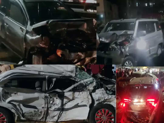 मुंबई-पुणे रस्त्यावर भीषण अपघात; कंटेनरची ४८ गाड्यांना दिली धडक