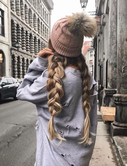 gorgeous winter braids 