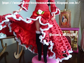 Vestido De Crochê Para o Natal da Barbie por Pecunia MillioM 1