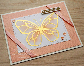 Heart's Delight Cards, Beautiful Day, Butterfly, Birthday Card, 2019-2020 Annual Catalog, Stampin' Up!, Emboss resist